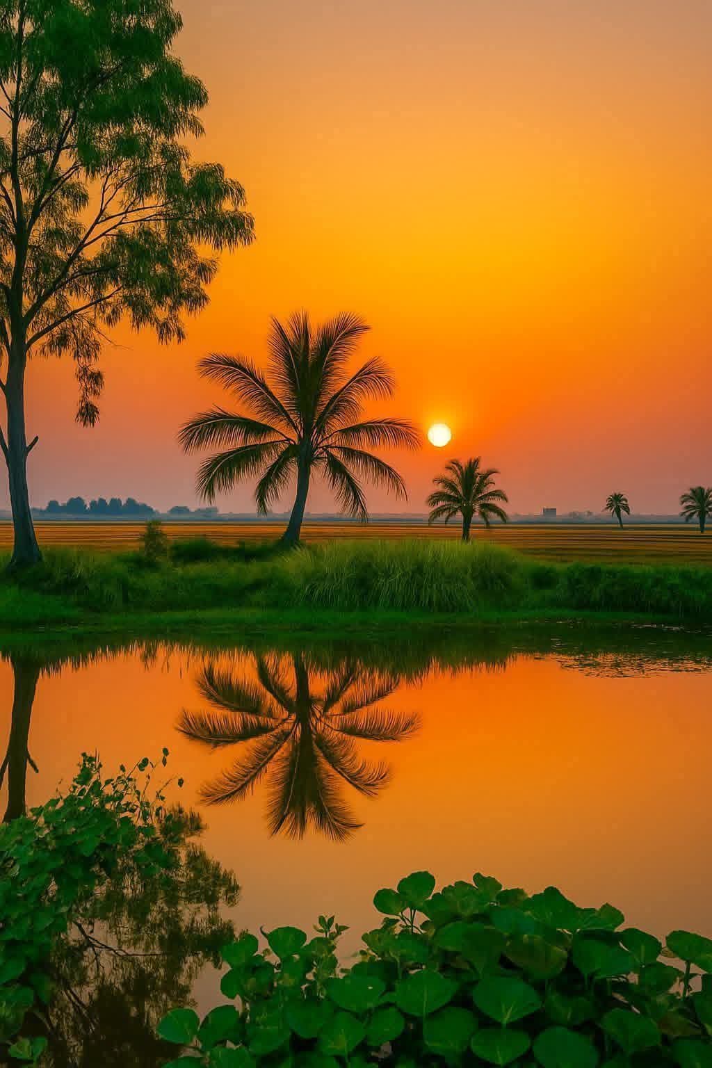 সকাল বেলা সূর্য উঠার সুন্দর দৃশ্য।
শুভ সকাল।