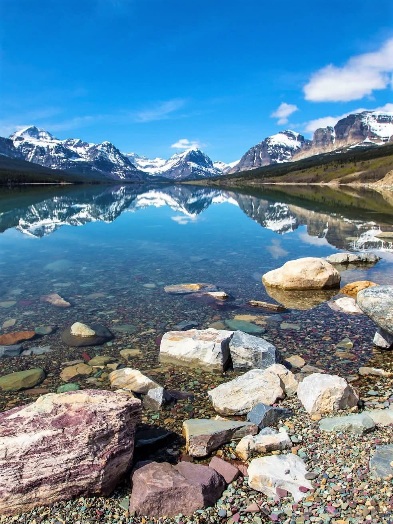 Lake Sherburne, Montana, USA.
