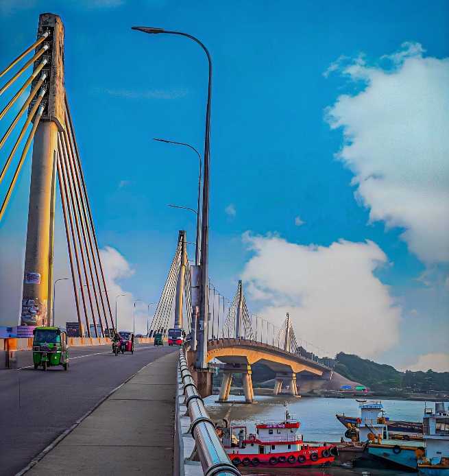 দেশের উন্নয়নের মূল স্রোত চট্টগ্রাম সেতু, চট্টগ্রাম, বাংলাদেশ।⚓