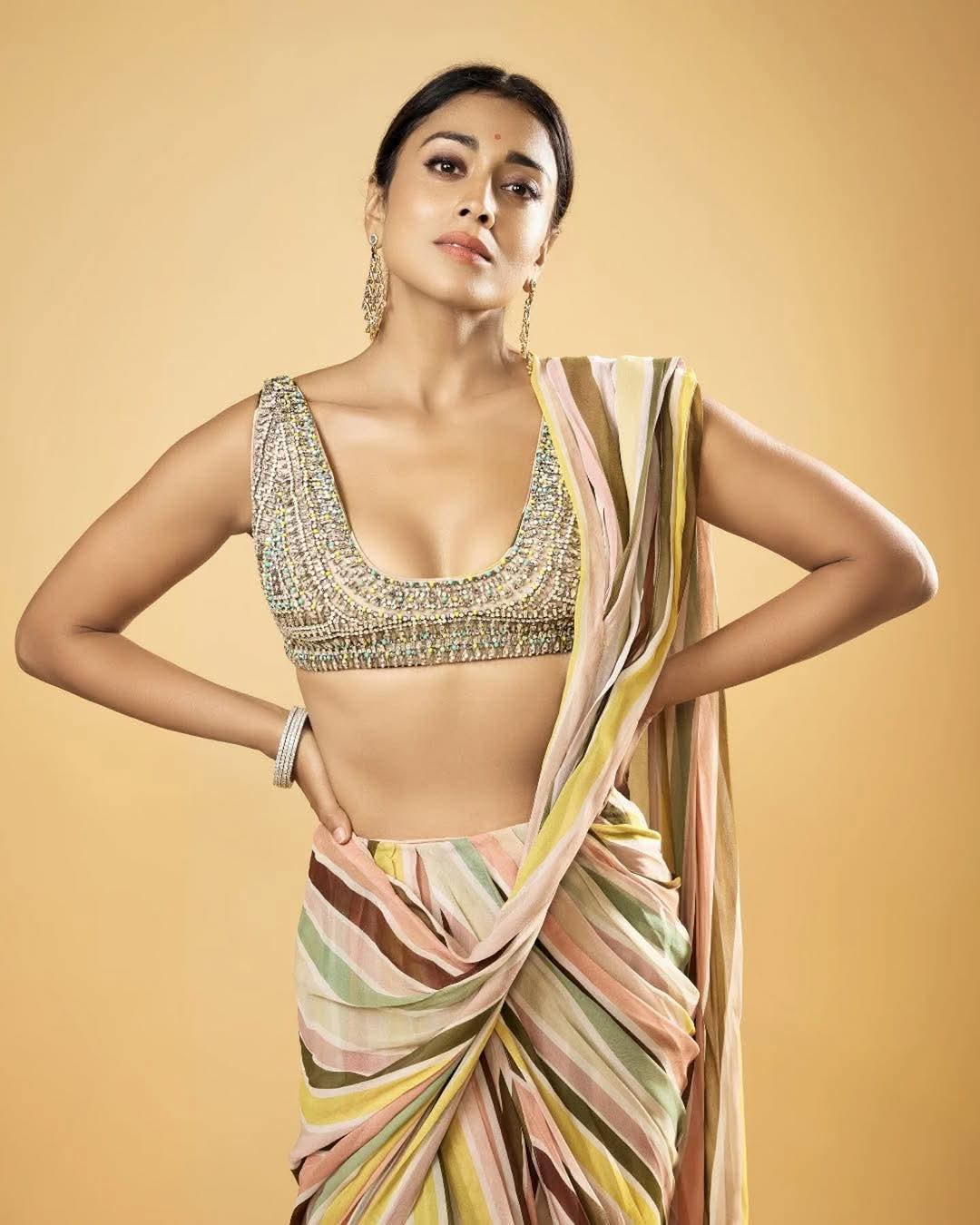 Shriya Saran - Bollywood Saree Beauty - Bollywood Saree Lover - Bollywood Saree Model - Bollywood Hot Beauty - Bollywood Blouse Fashion - Bollywood Saree Fashion - Saree Blouse Beauty