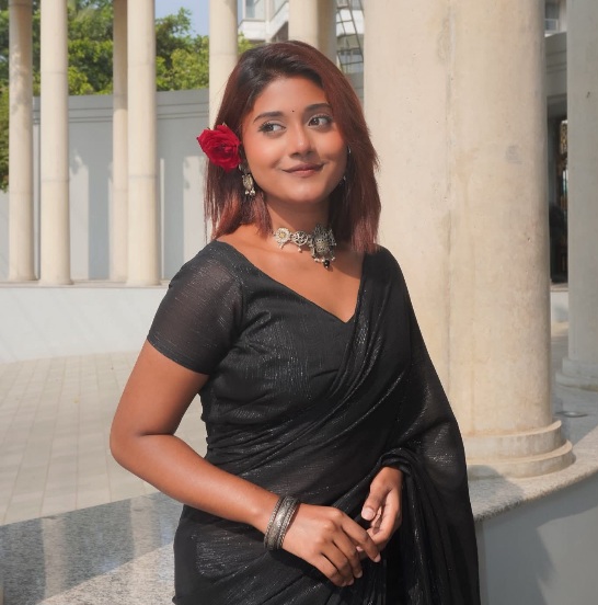 Tahrina Chowdhury lity - Bangladeshi Beautiful Tiktoker - Bangladeshi Saree Beauty Model - Bangladeshi Black Saree Beauty - Bangladeshi Beautiful Girl