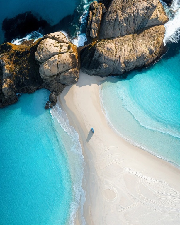 🏖️ Hidden turquoise cove in Albany, Australia!