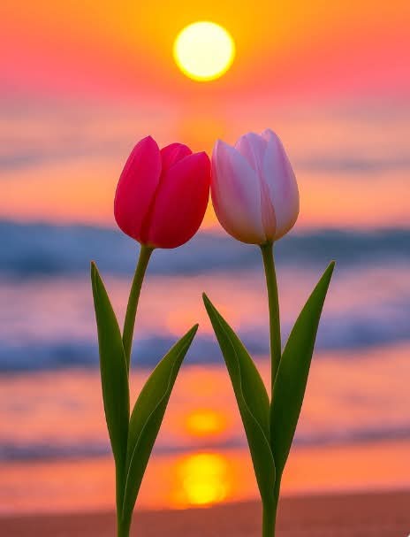 টিউলিপ ফুলের সুভাষের মুগ্ধতা।