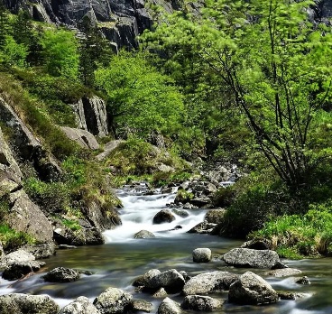 Aulus les Bains, France.