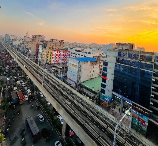 মিরপুর ১১ সন্ধ্যার আগ মুহূর্তের দৃশ্য। মিরপুর এর সুন্দর দৃশ্য। মিরপুর ১১ ঢাকা, বাংলাদেশ।