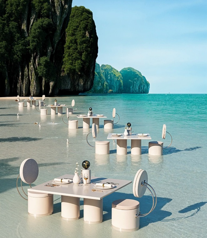Oceanfront dining at Phi Phi, Thailand!