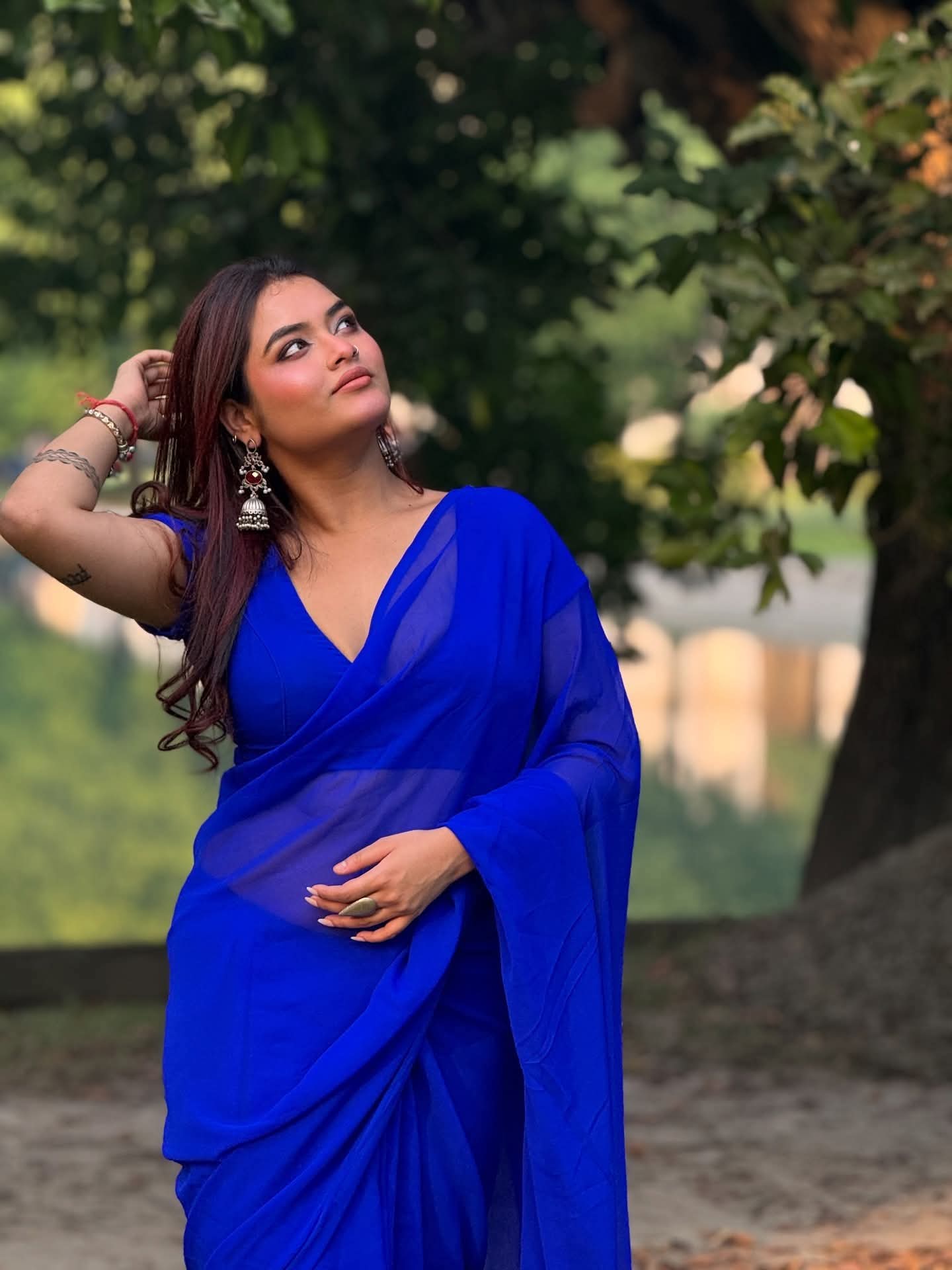 Taniqsha Roy - Indian Saree Sondori - Indian Saree Beauty - Indian Hot Saree Model - Indian Hot Woman Photo - Indian Blouse Fashion - Indian Blouse Style - Indian Blouse Design - Blue Saree Blouse Lover - Indian Saree Style