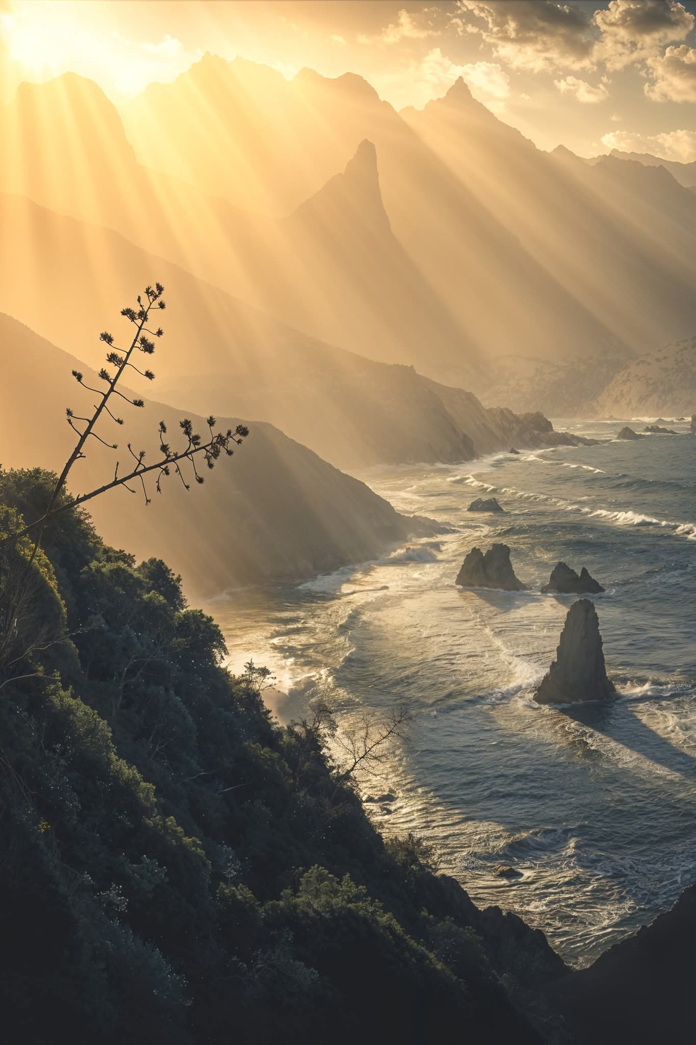 🌅 Golden rays at Big Sur, USA!