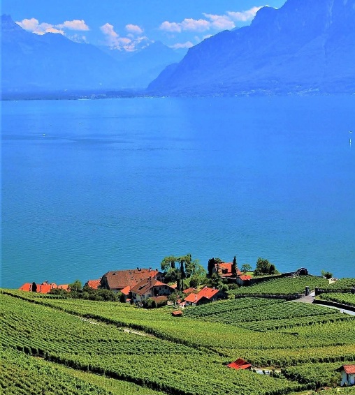 Lake Geneva in Switzerland.