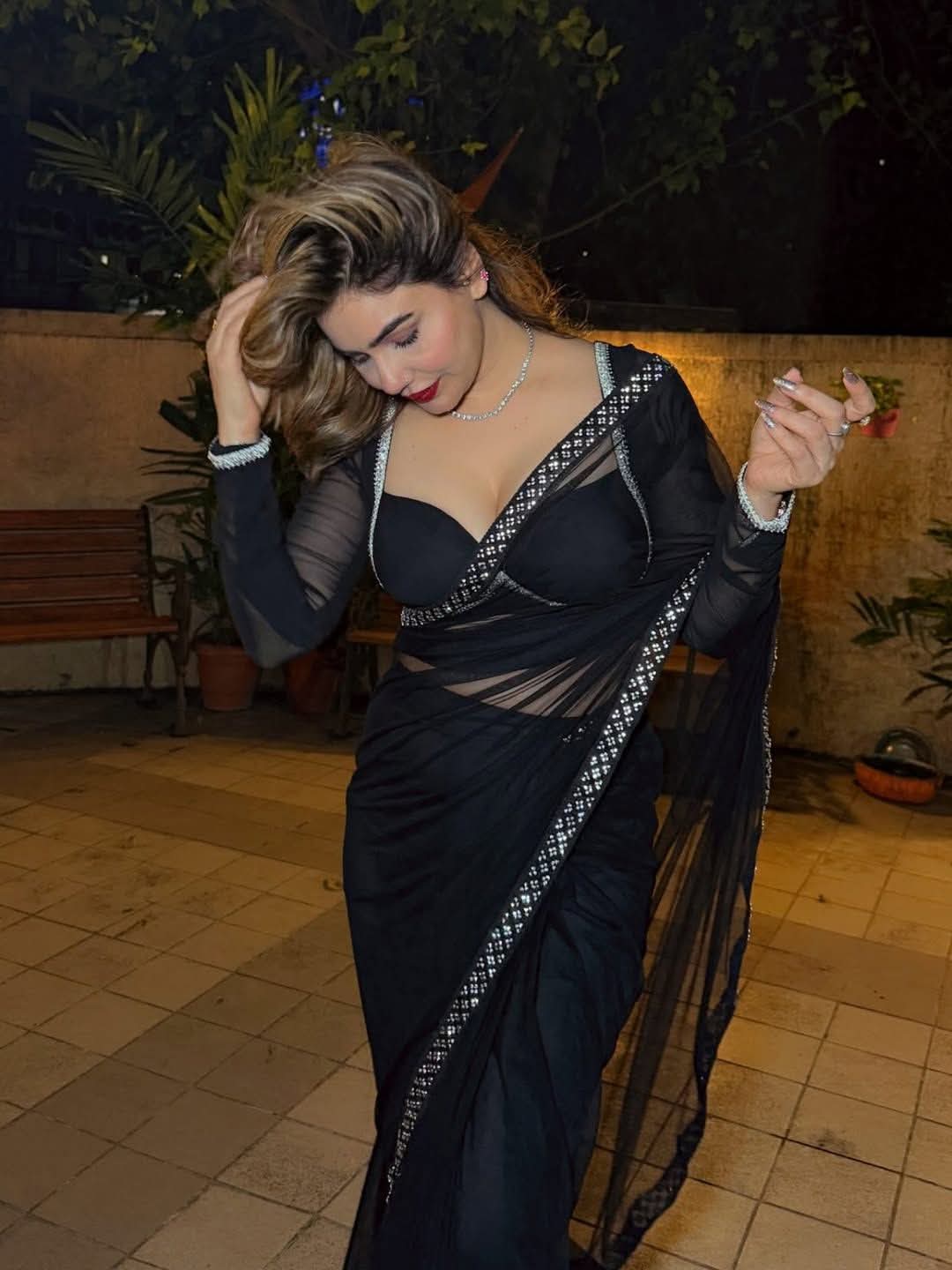 Kangana Sharma - Indian Saree Blouse Model - Indian Blouse Design - Indian Saree Shoot - Indian Saree Beauty - Indian Blouse Beauty - Indian Blouse Fashion - Indian Hot Leady Photo - Black Blouse Lover - Indian Blouse Style - Indian Saree Photoshoot