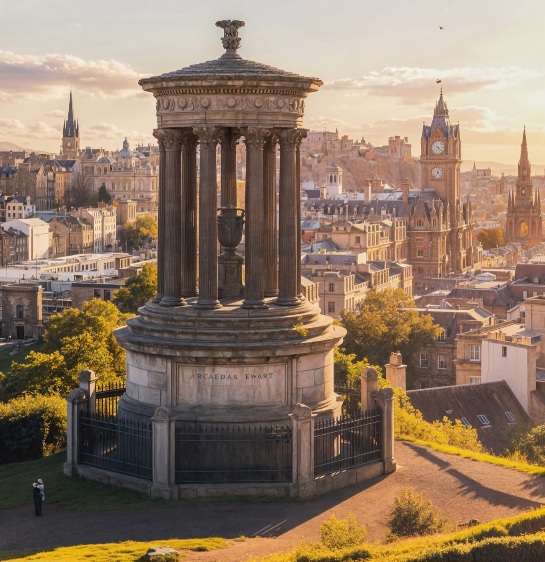 🏛️ Golden hour at Calton Hill, Scotland!