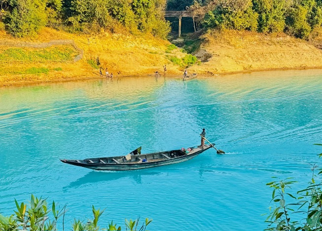বাংলাদেশের একমাত্র নীল নদ, লালাখাল জৈন্তাপুর সিলেট, বাংলাদেশ।🇧🇩