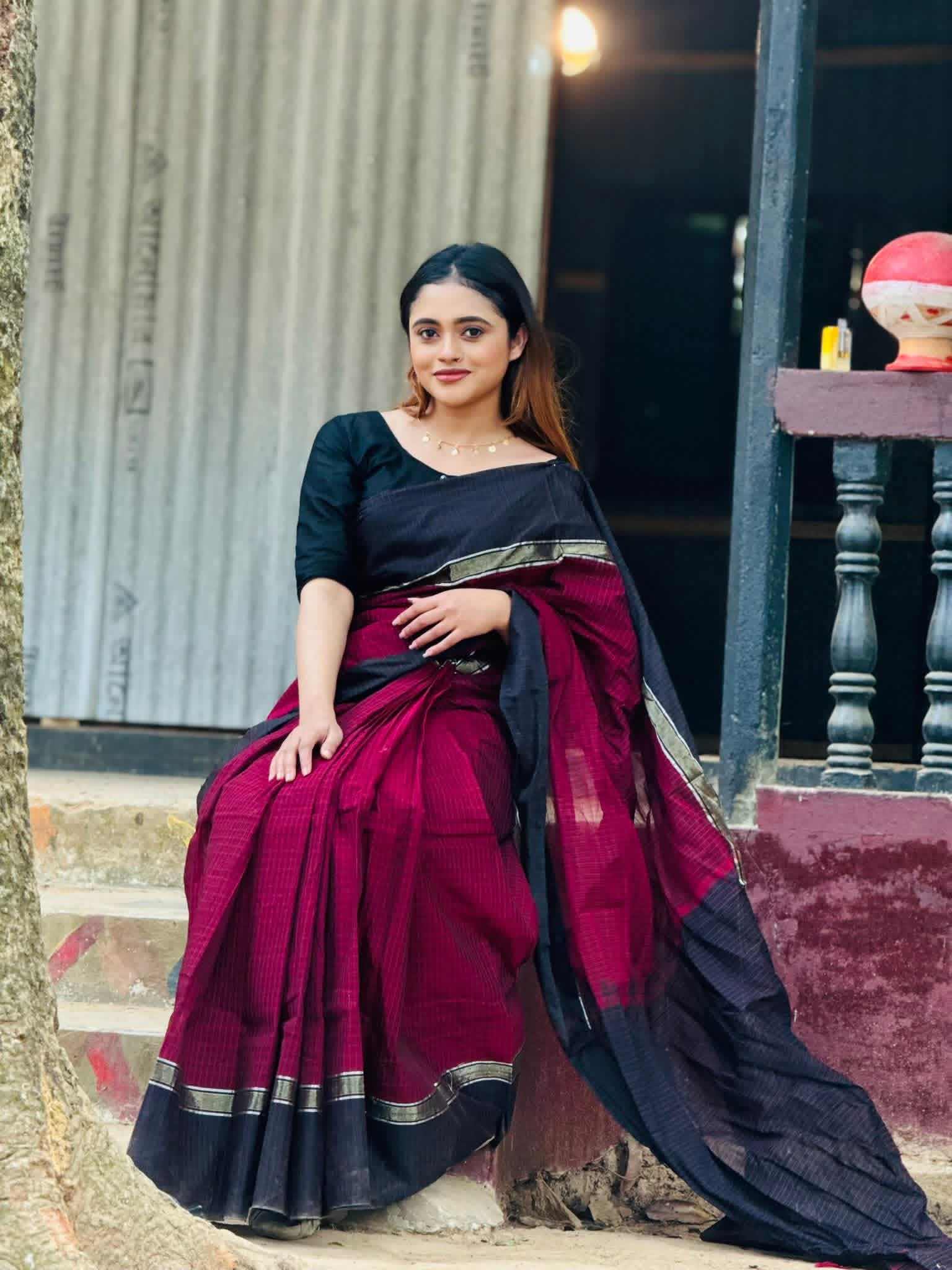 Jannat Toha Saree Look