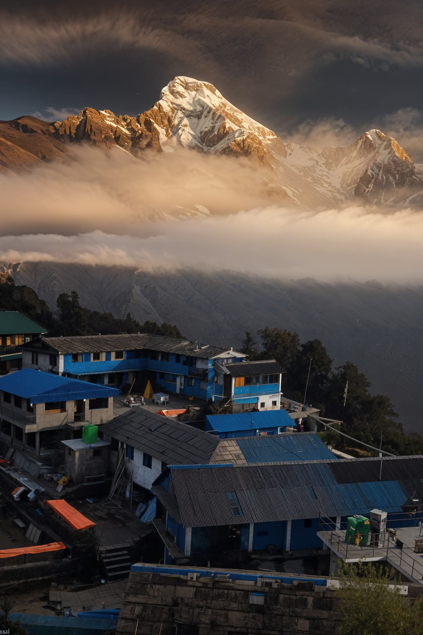 ⛰️ Mountain majesty at Ghandruk, Nepal!