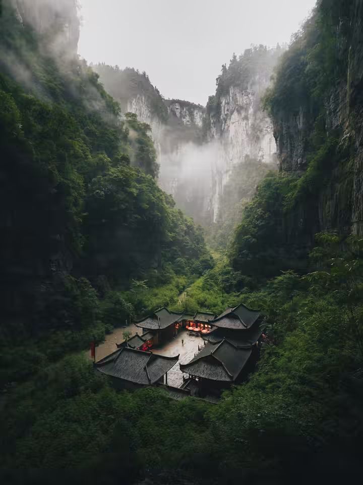Hidden deep in the mountains of China 😮