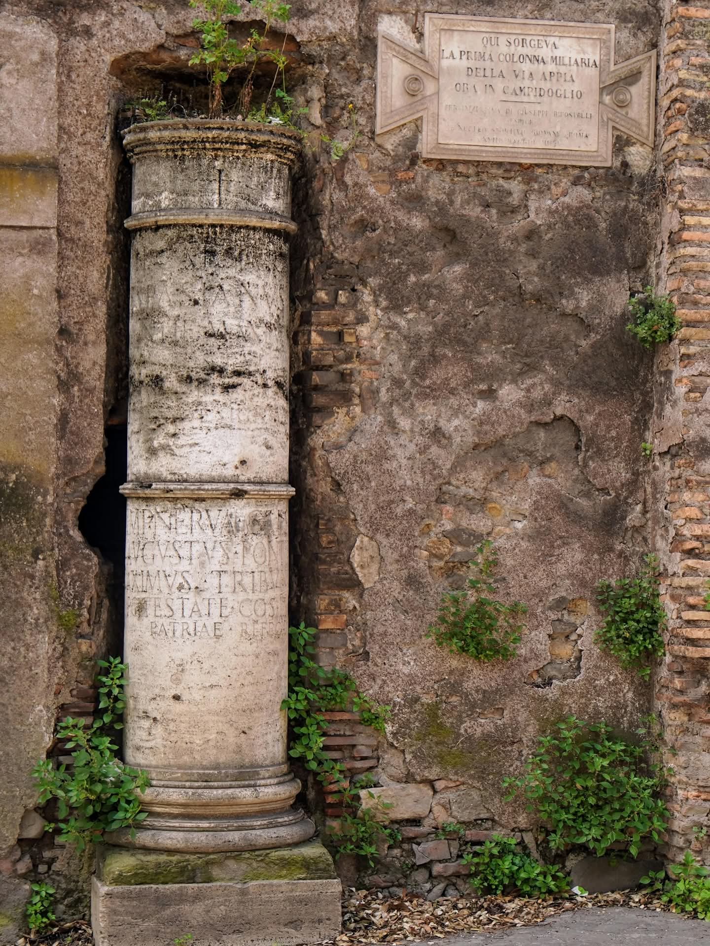 The First Milestone of the Via Appia, Rome, Italy