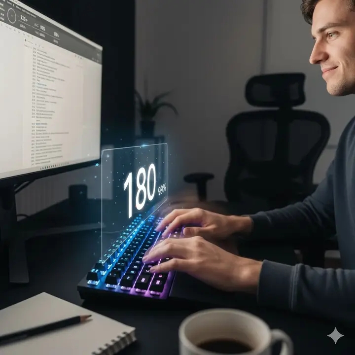 মনিটরের দিকে তাকিয়ে দ্রুত কম্পিউটার টাইপ করার টিপস!