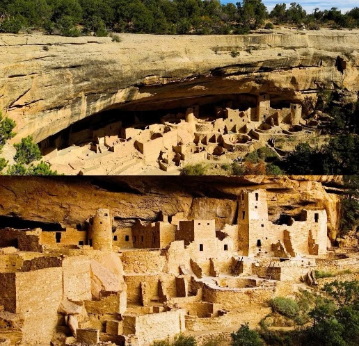 Archaeological sites in North America—the Cliff Palace at Mesa Verde.