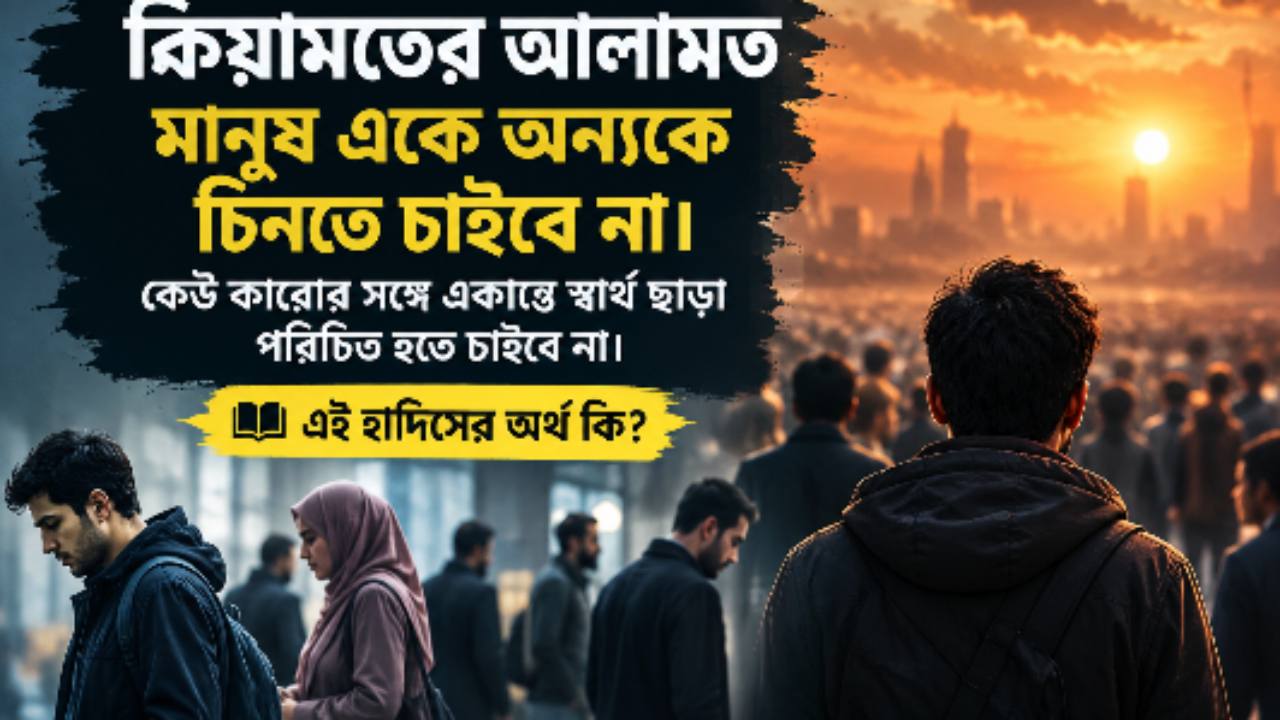 কিয়ামতের দিন মানুষ একে অন্যকে চিনতে চাইবে না—এই কথাটির অর্থ কী?