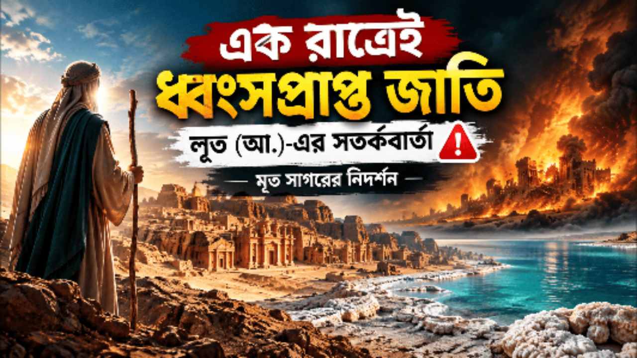 এক রাতেই ধ্বংসপ্রাপ্ত জাতি! নবী লূত (আ.)-এর সতর্কবার্তা ও মৃত সাগরের নিদর্শন