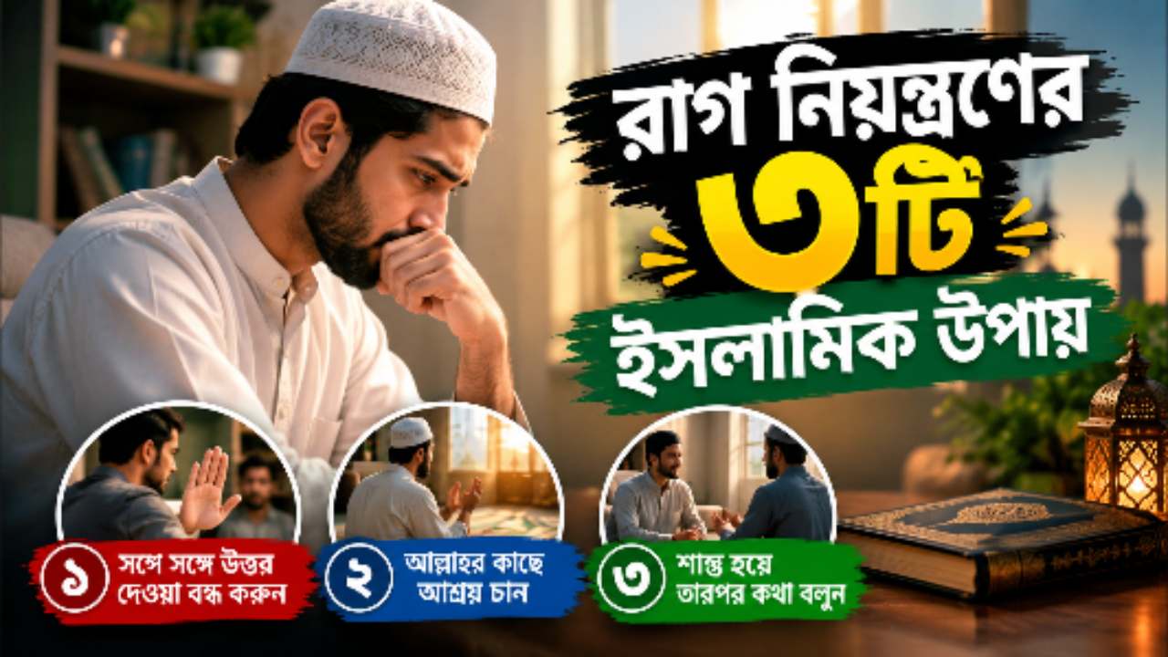 রাগের সময় নিজেকে সামলানোর উপায়: ধৈর্য, ক্ষমা ও উত্তম আচরণের ইসলামিক শিক্ষা